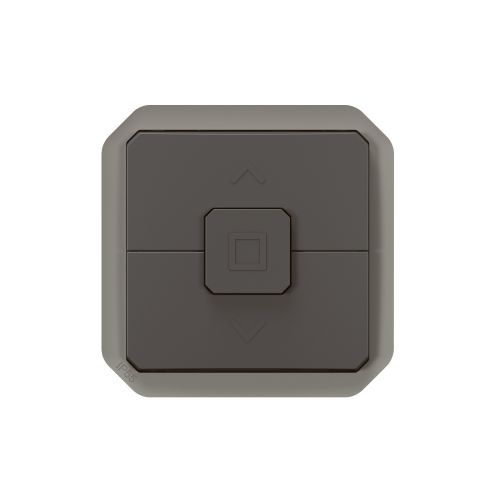 Plexo New IP55 componível - Interruptor duplo para estores, Antracite