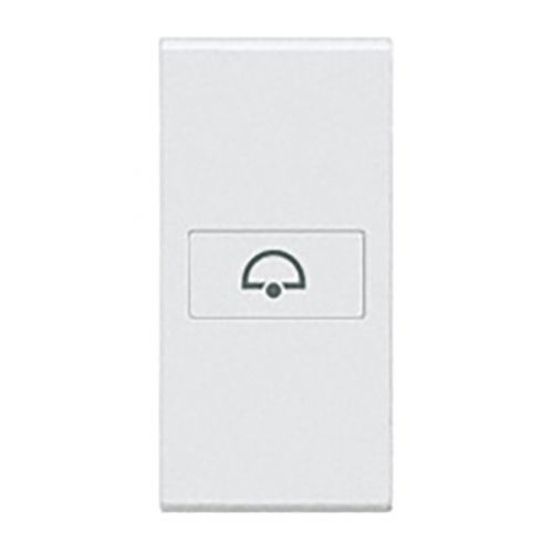 Livinglight - Tecla axial com símbolo “Campainha” - Branco, 1 módulo