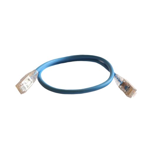 LCS3 - Cordões RJ 45 cat. 6 F/UTP impedância blindada 100 Ω -LSZH - azul - 0,5m 