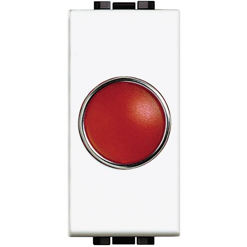 Livinglight - Sinalizador luminoso com 1 difusor Vermelho  - Branco, 1 módulo
