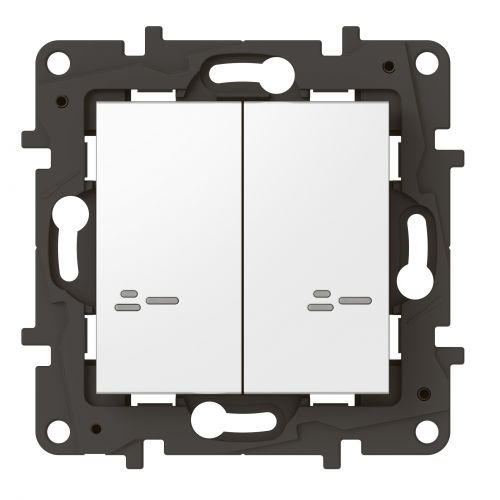 Niloé Step with Netatmo - Interruptor duplo sem fios de iluminação - Branco