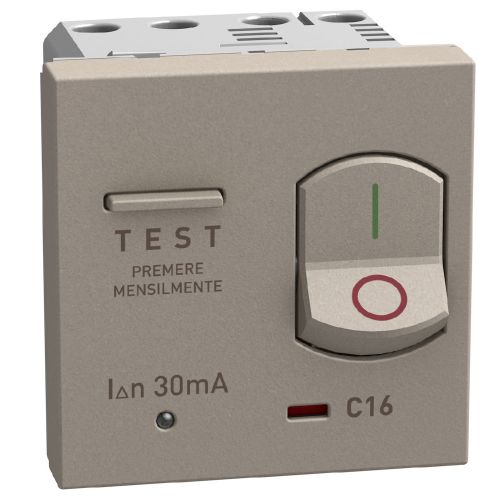 Light Now - Disjuntor magnetotérmico + diferencial - 16A - 30mA - 2 módulos - Stone