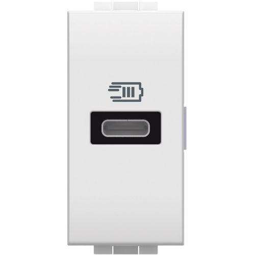 Livinglight - Tomada carreg. USB 1 Tipo-A + 1 Tipo-C (3 A) - Antracite, 1 módulo