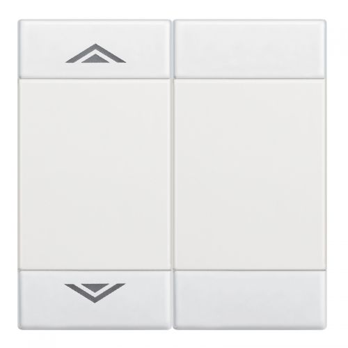 Livinglight MyHOME - Tecla com símbolo Estores - Branco, 2 módulos