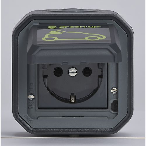 Plexo New IP55 - Tomada Green'Up Access p/ veículos elétricos, Saliente, Antrac.