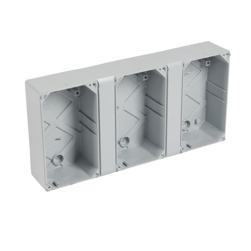 Caixa multiusos horizontal para quadros Plexo de 18 módulos/fila