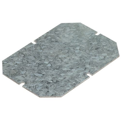 Placa de montagem metálica p/ caixas 130x130 mm - aço galvanizado esp.15/10.