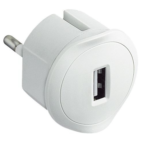 Ficha para carregamento 1 x USB - Branco