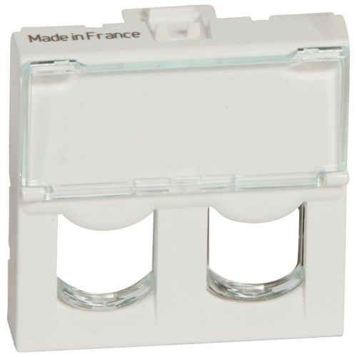 Mosaic - Adaptador para 2 conectores UTP Systimax - 2 módulos - Branco