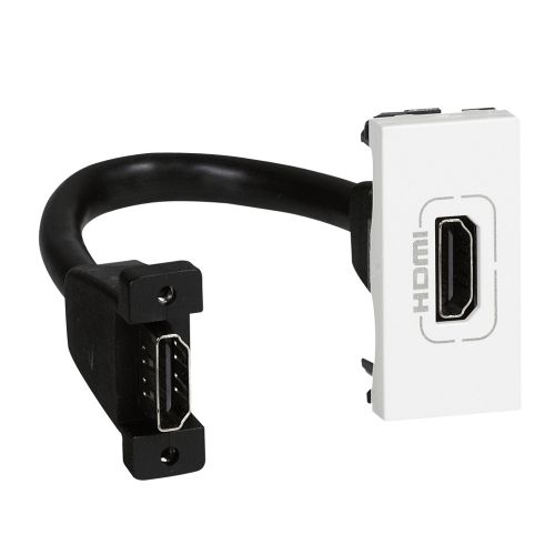 Mosaic - Tomada HDMI tipo A - Versão 1.4 -Pré-conectorizada - 1 módulo - Branco