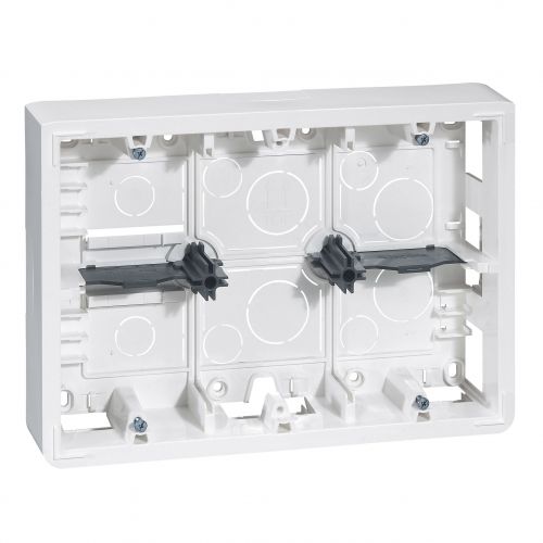 Mosaic - Caixa para montagem saliente de 2x8 ou 2x3x2 módulos - Branco