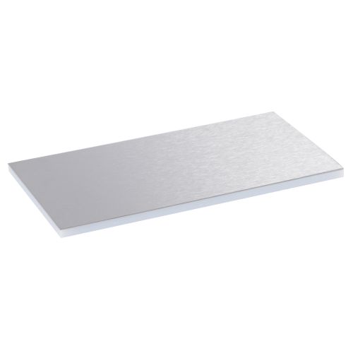 Placa de acabamento Inox p/ tampa isolante - caixas de chão de 8/12 módulos