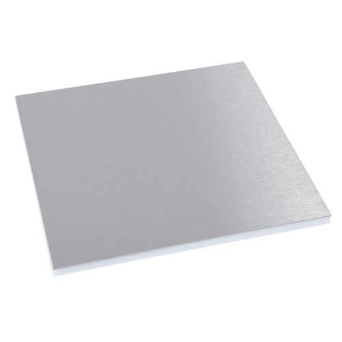 Placa de acabamanto p/ tampa redonda isolante 12/20 módulos - acabamento Inox