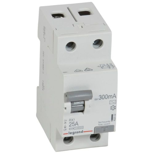 RX3 Interruptor diferencial 2P 25A 300mA 230V~. Tipo AC, 2mód.