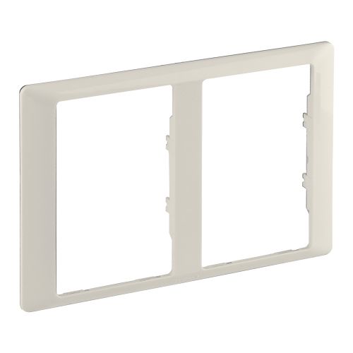 Valena Life - Quadro duplo para 2 tomadas Schuko duplas - Creme