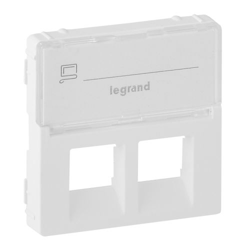 Valena Life - Centro para 2 x RJ45 com porta-etiquetas - Branco