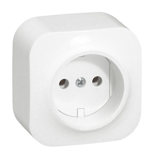 Forix saliente IP 21 - Tomada 2P (sem obturadores) - 16 A - 250 V~ - Branco