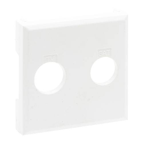 Niloé Step - Centro para tomadas TV+SAT - Branco mate