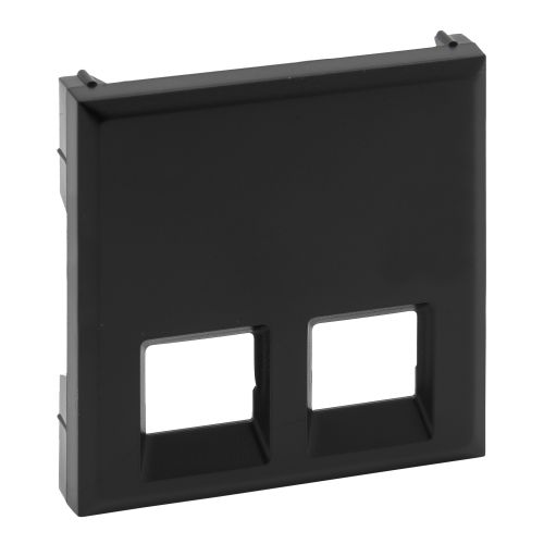 Niloé Step - Centro para RJ 45 com 2 saídas - Preto mate