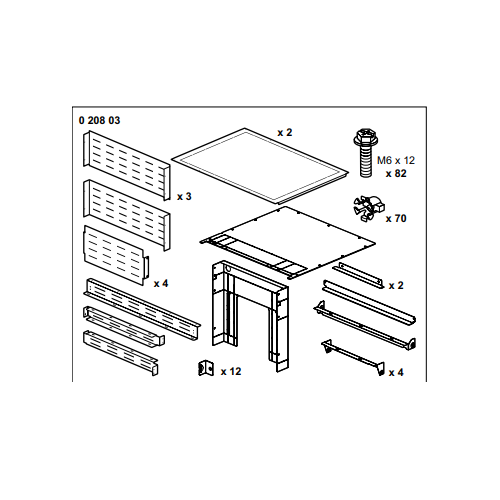 Kit DMX³ 2500/4000 para XL³ 4000/6300 - largura 36M - profundidade 725 mm