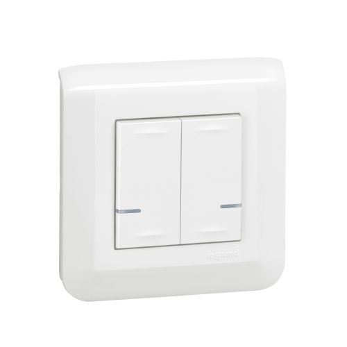 Interruptor duplo sem fios - branco - Mosaic with Netatmo 