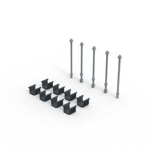 Kit para suportes para barras em alumínio duplas em C - 3200 A máx.
