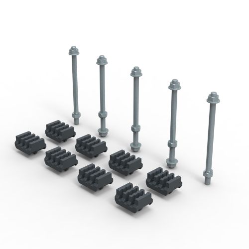 Kit para suportes para barras em cobre planas 50x5-63x5mm