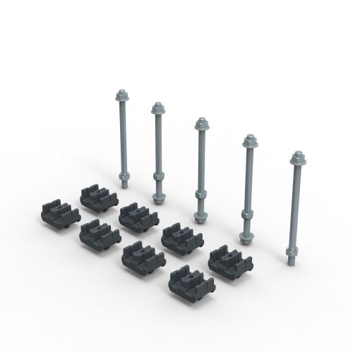 Kit para suportes para barras em cobre planas 50x10-60x10mm