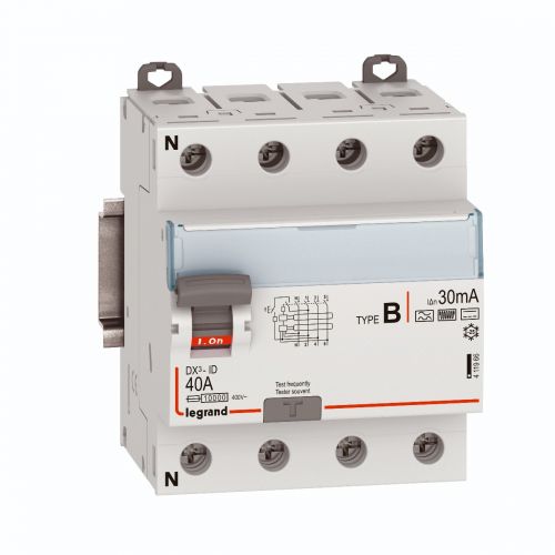 DX³-ID - Interruptor diferencial  - 4P - 400 V~- 40 A - 30 mA - Tipo B 