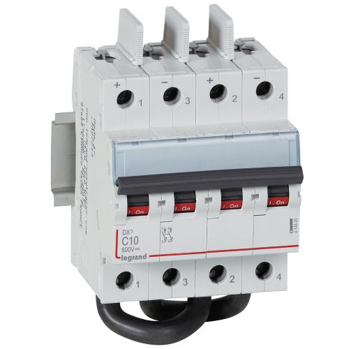 Disjuntor corrente contínua DX3 2P C10  800 V 