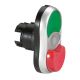 Cabeça dupla para botoneiras de pressão à face/saliente - verde/vermelha - IP 66