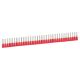 Ponteiras Starfix com gola isolante simples - secção 1 mm2 - vermelho