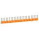 Ponteiras Starfix com gola isolante simples - secção 4 mm2 - laranja