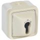 Sistema Plexo -  Interruptor p/ chave DIN 10A - Monobloco - IP20 - IK07 - Branco