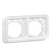 Sistema Plexo - Quadro Duplo Horizontal - IP 55 - IK 07 - Branco Antimicrobial