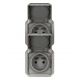 Plexo New IP55 componível - 2 x 2P+T, standard F/B - Vertical, Cinzento