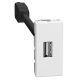 Light Now - Tomada USB Tipo A para dados - 1 módulo - White