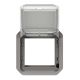 Plexo New IP55 componível - Adaptador Mosaic com tampa transparente, Cinzento