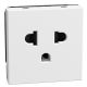 Light Now - Tomada 2P+T standard Euro/US - 16A/250V - 2 módulos - White