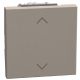 Light Now - Botão duplo para estores - 10A-250V~ - com bloqueio - 2 mód - Stone