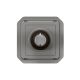 Plexo New IP55 componível - Interruptor chave Ronis Nº 455, 2 posições, Cinzento