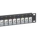 Painel interligação mod. vazio 24xRJ45 cat.6 UTP-STP Keystone c/guia-cabos met