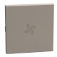Light Now - Tecla axial com símbolo ventilação - 2 módulos - Stone