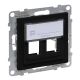 Suno - Adaptador para 2 x Keystone, Preto mate
