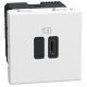 Light Now - Tomada carregadora USB Tipo C Power Delivery - 2 módulos - White