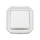Plexo New IP55 monobloco saliente - Botão simples luminoso, Branco