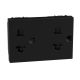 Light Now - Tomada 2P+T standard Euro/US - 16A/250V - 3 módulos - Dark