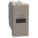 Light Now - Tomada carregadora USB Tipo C Power Delivery (20W) - 1 módulo - Stone