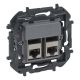 Niloé Step - Tomada RJ 45, Cat. 6 - com 2 saídas STP