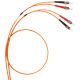 Cordões óticos multimodo OM2 (50/125 μm) - ST /ST duplex - 1 m